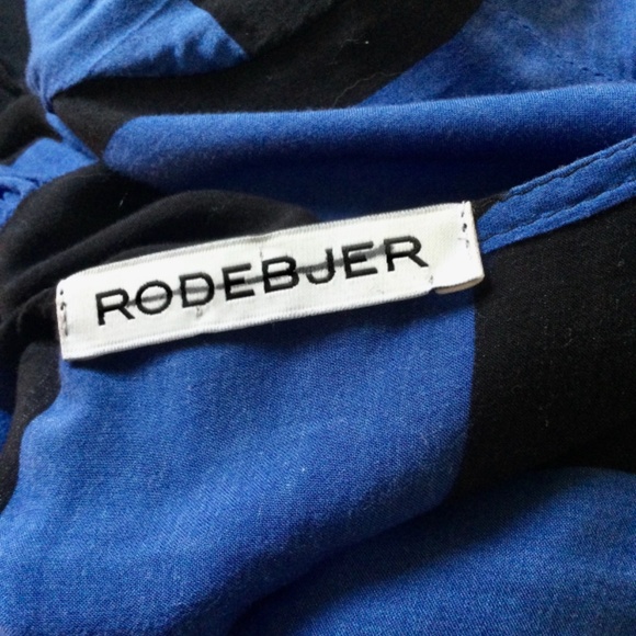 Rodebjer Blue Black Striped Dress size SMALL - Picture 6 of 8